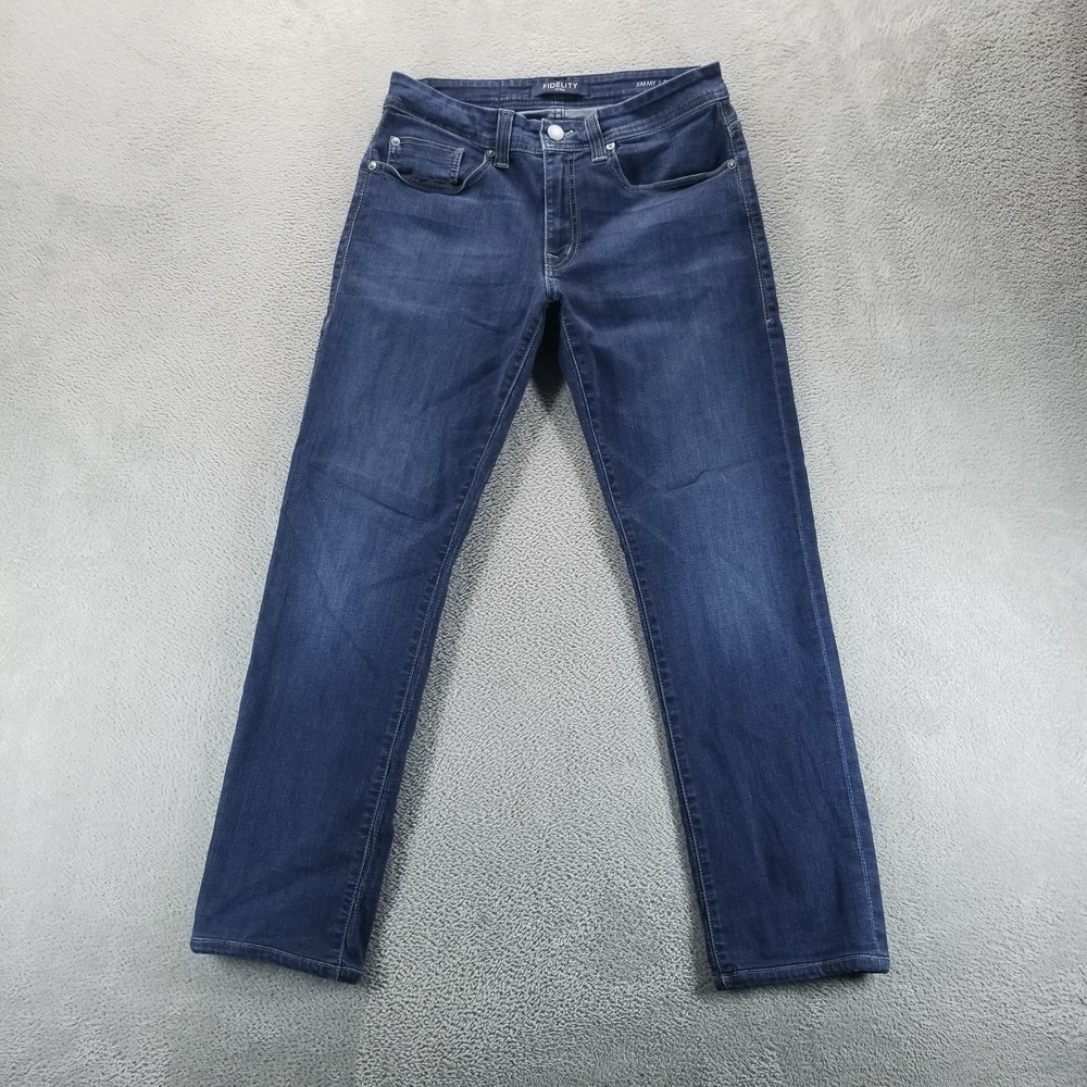 Fidelity Denim Jeans Mens 31x30 Blue Jimmy Slim‎ Straight Dark Wash Stretch